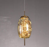 Modern LED Fairy Big Smokey Ball Gold Pendant Lamp Ceiling Light - Warm White - Pendant Lamp