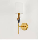 1 Light Gold Black Shade Wall Light Metal - Warm White - Wall Light