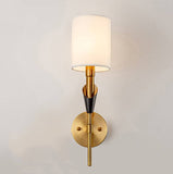 1 Light Gold Black Shade Wall Light Metal - Warm White - Wall Light