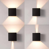 10W Black LED Wall Light Waterproof Wall Sconce Fixture up and Down Adjustable Beam Design for Outdoor Indoor (Warm White) - Wall Light