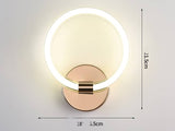 12W Golden Round Tube Modern LED Wall Lamp Bedside Light - Warm White - Wall Light