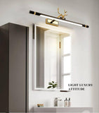 12W Modern Black Gold Body with Stag LED Wall Light Mirror Vanity Picture Lamp - Warm White - Wall Light