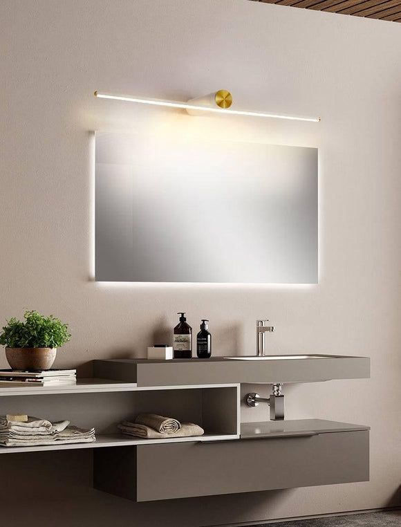 12W Modern White Golden Body LED Wall Light Mirror Vanity Picture Lamp - Warm White - Wall Light