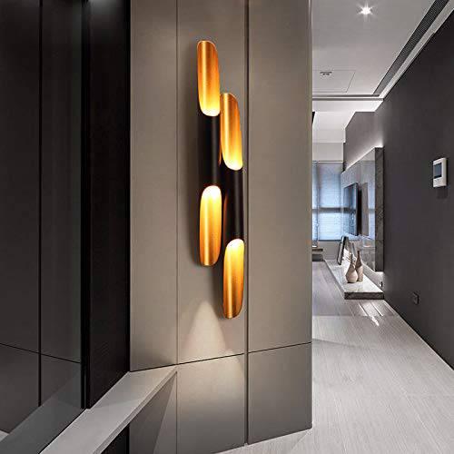 15W 4 Light Led Wall Sconces Wall Lights Black Gold Body Up Down Surface Mounted Outdoor Lamp Waterproof Up & Down (Warm White) - Wall Light