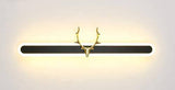 15W 500MM Modern Black Long Gold Stag LED Wall Lamp for Bedside Bathroom Mirror Light- Warm White - Wall Light