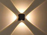 16 Watt LED Outdoor Exterior Wall Step UP Down Left Right Ball Light (Warm White) - Wall Light