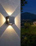 16 Watt LED Outdoor Wall UP Down Left Right Cube Light (Warm White) - Wall Light
