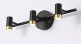 18W Led Bathroom Vanity Picture Mirror 3 Light Black Gold Wall Lamp Sconce Home Lighting 220-240V (M1339-3) - Warm White - Wall Light