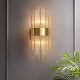 24W Model 5 Led Crystal Modern Gold Metal Wall Light for Drawing Room - Warm White - Wall Light