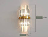 24W Model 6 Led Crystal Modern Gold Metal Wall Light for Drawing Room - Warm White - Wall Light