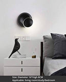 360 Degree Adjustable Led Wall Light Black Body - Warm White Light - Wall Light