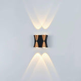 4 LED Outdoor Wall Lamp Up and Down Wall Light Waterproof (Warm White) - Wall Light