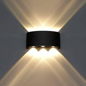 6 watt LED Waterproof Indoor Outdoor Wall Lamp Up Down - Warm White - Wall Light