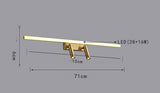 700MM 2 Spot Gold Long LED Pendant Wall Mirror Dining Living Room Office Lamp - Warm White - Wall Light