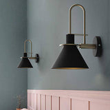Black Gold Wall Light Wall Sconce Light Fixture Metal for Indoor Outdoor Use - Warm White - Wall Light