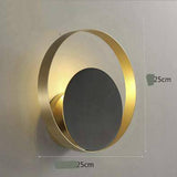 Black Golden Ring Creative Limited Edition Modern LED Wall Lamp Bedside Light - Warm White - Wall Light