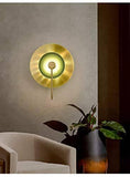 Creative Modern Minimalist Gold Green Drums Shape LED Wall Lamp for Bedside Hallway Bathroom Mirror Light- Warm White - Wall Light