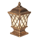 Cross Design Pillar Light Antique Gate Lamp E27 Lantern Post E27 (Color : Bronze) - Wall Light