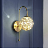Fairy Glass Ball Wall Light Modern Copper Metal Lighting Wall Light - Gold Warm White - Wall Light