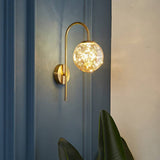 Fairy Glass Ball Wall Light Modern Copper Metal Lighting Wall Light - Gold Warm White - Wall Light