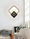 Gold Black Stag Shape LED Wall Lamp for Bedside Hallway Bathroom Mirror Light- Warm White - Wall Light