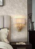 Gold Metal with Shade and Glass Wall Light Metal - Gold Warm White - Wall Light