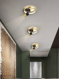 LED 18W Gold Black Round Modern Bedside Wall Ceiling Light with Spot - Warm White - Wall Light
