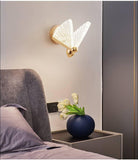 Led Acrylic Butterfly Shape Golden Metal Wall Light - Warm White - Wall Light