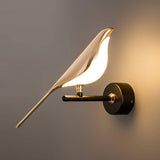 Led Bird Modern Gold Black Metal Wall Light for Drawing Room - Warm White - Wall Light