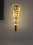 Led Crystal Big Mashal Modern Gold Metal Wall Light - Warm White - Wall Light