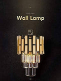 Led Glass Crystal Black Gold Metal Wall Light - Warm White - Wall Light