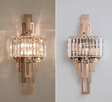 Led Glass Crystal Gold Metal Wall Light - Warm White - Wall Light
