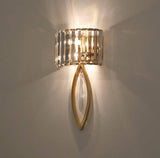 Led Gold Crystal Glass Shade Metal Wall Light - Warm White - Wall Light