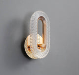 Led Gold Crystal Oval Golden Metal Wall Light - Warm White - Wall Light