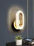 Led Gold Crystal Oval Golden Metal Wall Light - Warm White - Wall Light