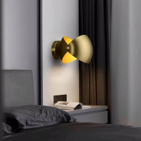 Led Gold Wall Light Metal for Indoor Outdoor Use - Gold - Wall Light