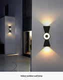 LED Outdoor Modern Wall Sconce Light Fixtures 3000k Waterproof Acrylic Wall Light (Warm White) - Wall Light