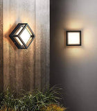 LED Outdoor Wall Gate Lamp Modern Up and Down Wall Sconce Light Fixtures Square 12W 3000k Waterproof Acrylic Wall Light (Warm White) - Wall Light