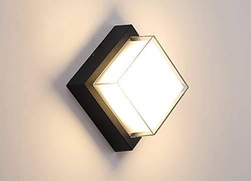LED Outdoor Wall Gate Lamp Modern Up and Down Wall Sconce Light Fixtures Square 3000k Waterproof Acrylic Wall Light (Warm White) - Wall Light