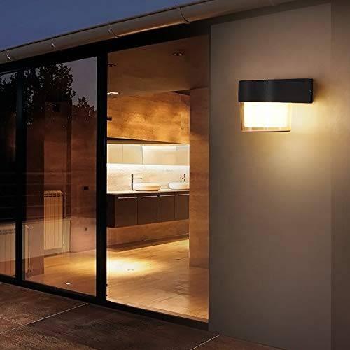 LED Outdoor Wall Lamp Modern Up and Down Wall Sconce Light Fixtures Round 5W 3000k Waterproof Acrylic Wall Light (Warm White) - Wall Light