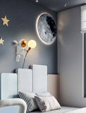 Led Resin Moon Lamp Astronaut Kids Room Wall Light - Warm White - Wall Light