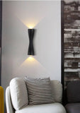LED Slim Long Black Wall Lamp Modern Up and Down Wall Light Wall Light (Warm White) - Wall Light