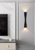 LED Slim Long Black Wall Lamp Modern Up and Down Wall Light Wall Light (Warm White) - Wall Light