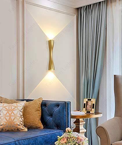 LED Slim Long Gold Indoor Outdoor Wall Lamp Modern Up and