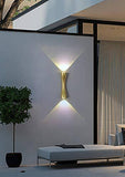 LED Slim Long Gold Indoor Outdoor Wall Lamp Modern Up and Down Wall Sconce Light Fixtures Wall Light (Warm White) - Wall Light
