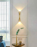 LED Slim Long Gold Indoor Outdoor Wall Lamp Modern Up and Down Wall Sconce Light Fixtures Wall Light (Warm White) - Wall Light
