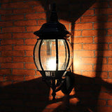 M6639 Black Outdoor Exclusive Edition Wall Light Fixture Lantern with Water Glass Shade for House - Warm White - Wall Light