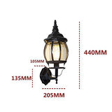M6639 Black Outdoor Exclusive Edition Wall Light Fixture Lantern with Water Glass Shade for House - Warm White - Wall Light