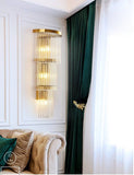 Model 20 Led Crystal Modern Gold Metal Wall Light for Drawing Room - Warm White - Wall Light