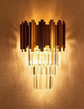 Model 9 Led Crystal Modern Gold Metal Wall Light for Drawing Room - Warm White - Wall Light